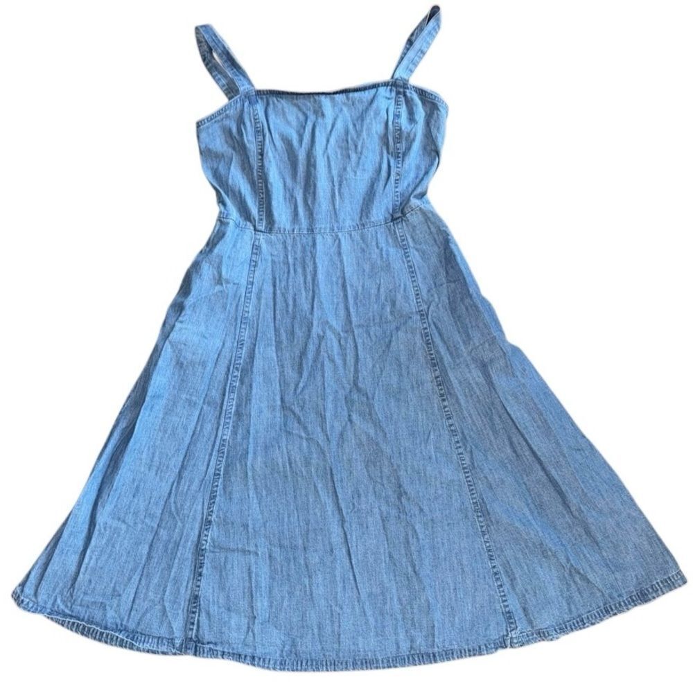 GAP Women's Denim Apron Dress 100% Cotton Size 2 - Picture 2 of 6